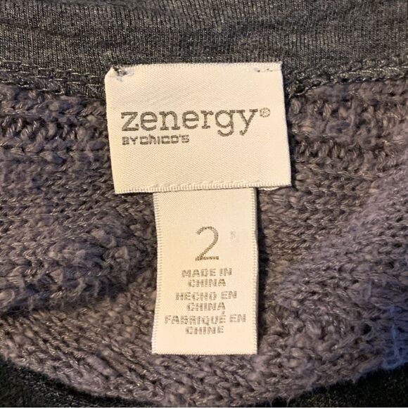Chicos Zenergy Retreat Cable Knit Duster Cardigan Sweater Jacket Women’s L 2 - Picture 8 of 14